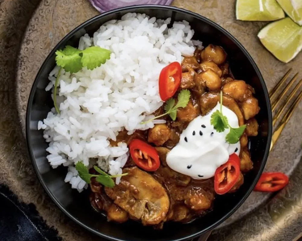 Pois Chiches et Champignons Butter Chicken